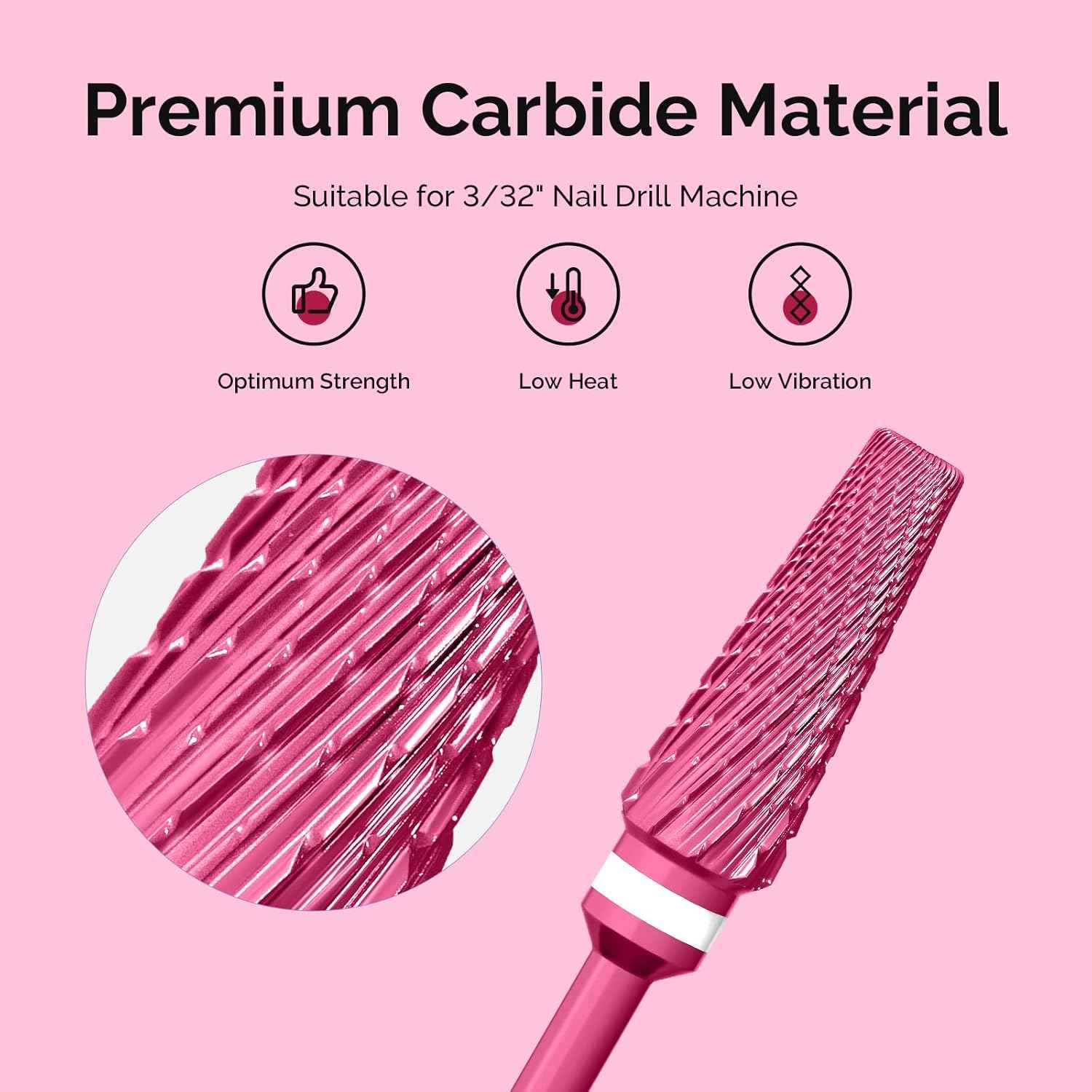Professional 5-in-1 Nail Drill Bits Set for Acrylic & Gel Nails - MelodySusie