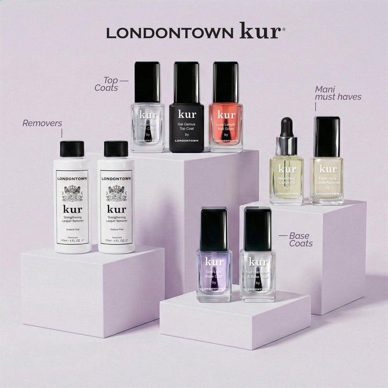 LONDONTOWN Acetone-Free Nail Polish Remover – Fast-Acting, Gentle Formula with Vitamins A & E, Removes Glitter & Dark Polish, Strengthens & Hydrates Nails, 4 fl oz