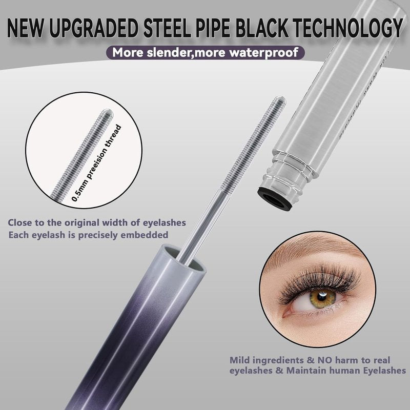 3D Curling Iron Wand Mascara - Waterproof, Long-Lasting, Smudge-Proof Formula | Thick, Clear Eyelashes (1 Pc)