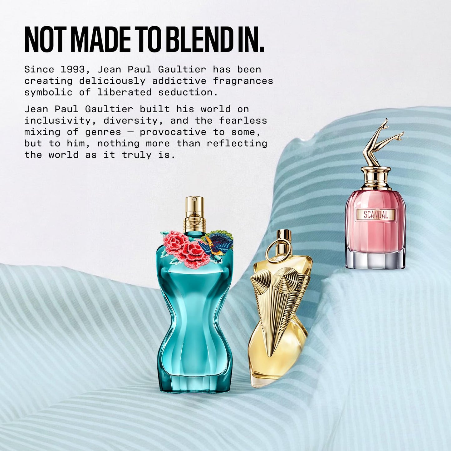 Jean Paul Gaultier La Belle Paradise Garden Eau de Parfum for Women - Long Lasting Floral Amber Women's Perfume with Blue Water Lily, Iris & Vanilla - Designer Fragrance Spray, 1.7 oz