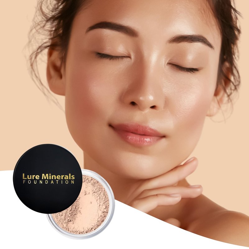 Lure Minerals Foundation Loose Powder 8g Sifter Jar- Choose Color,free of Harmful Ingredients (Compare to Bare Minerals (Fairly Light -Matte 8 grams)