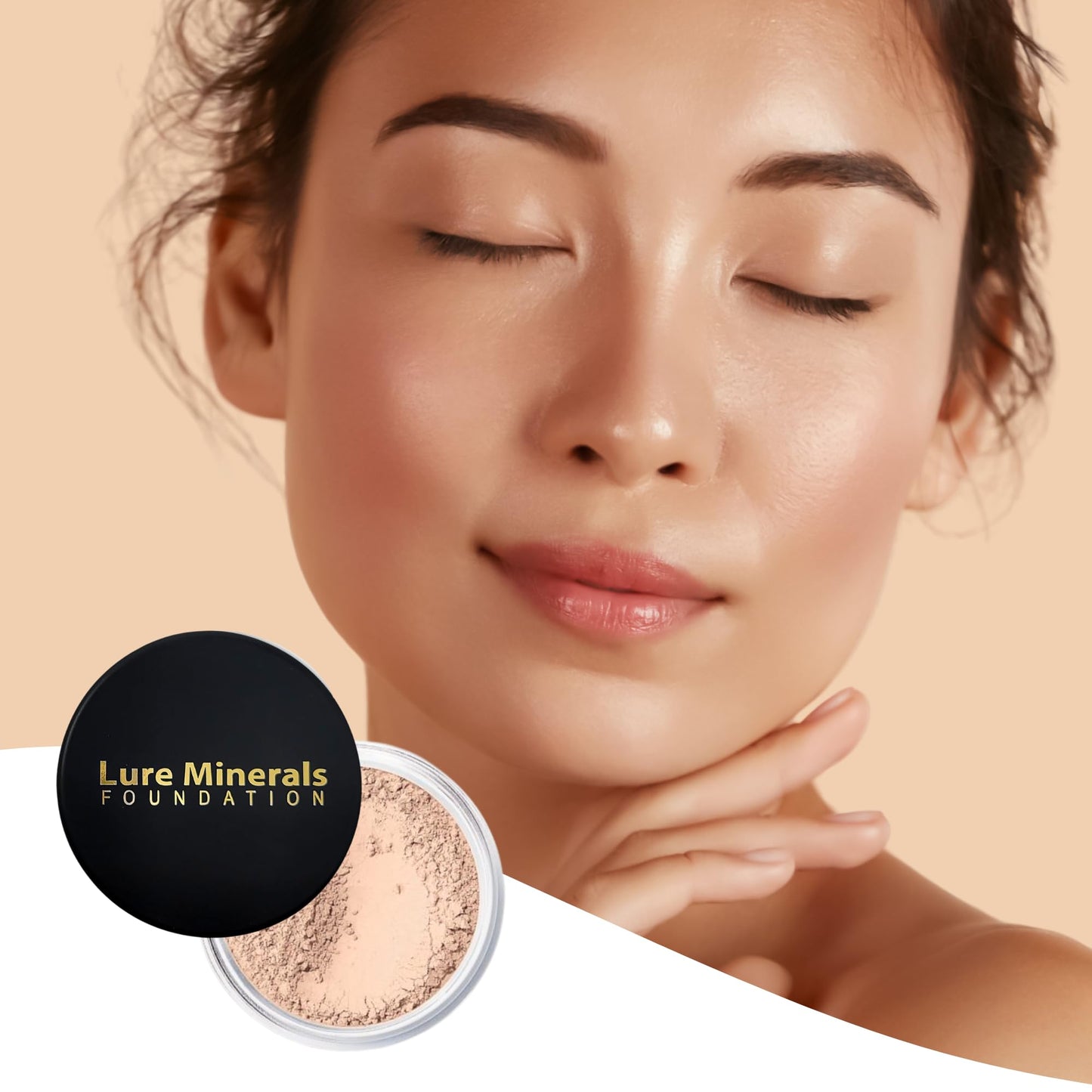 Lure Minerals Foundation Loose Powder 8g Sifter Jar- Choose Color,free of Harmful Ingredients (Compare to Bare Minerals (Fairly Light -Matte 8 grams)