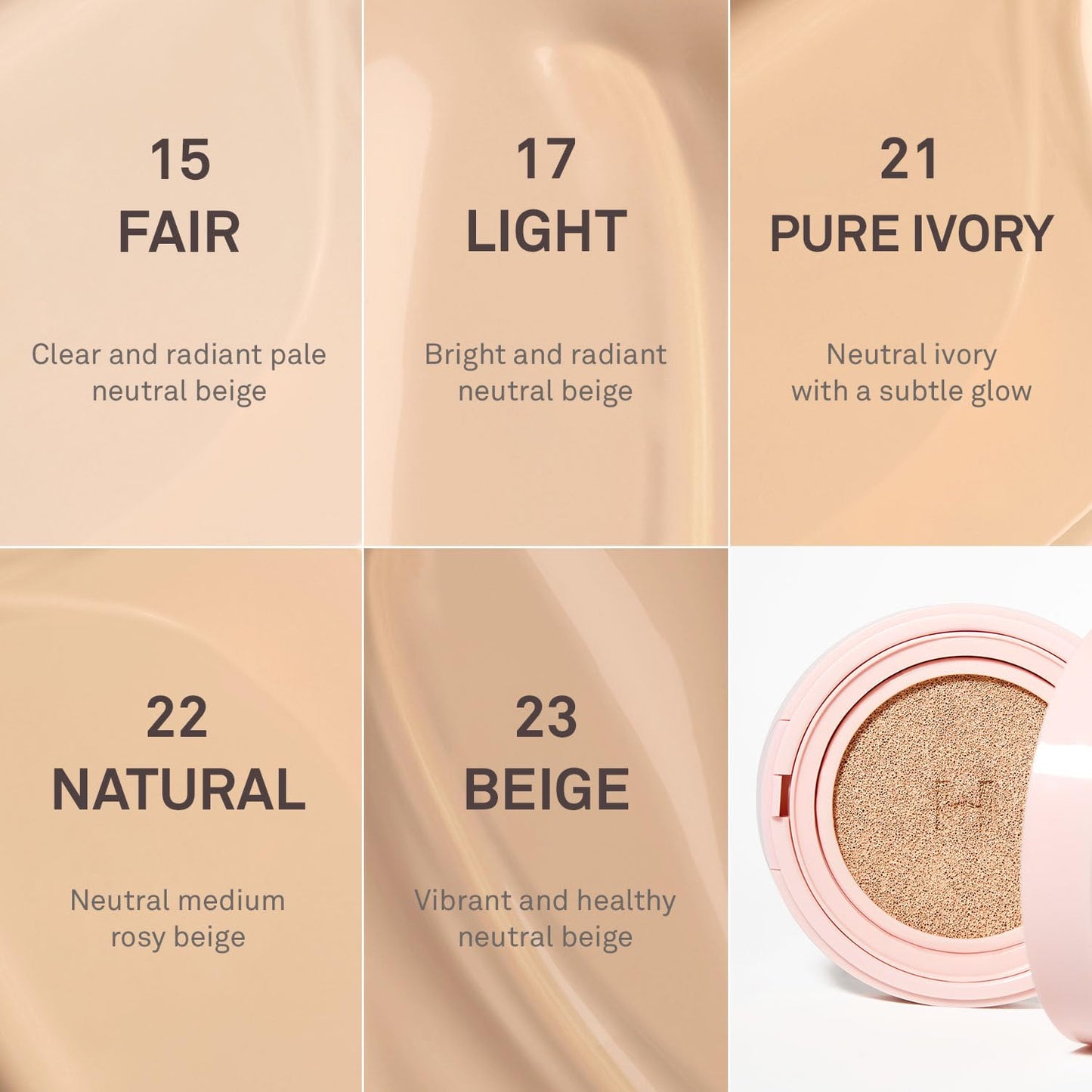HINCE Cover Master Pink Cushion - Lightweight, High Coverage, 72H Long Lasting Cushion Foundation, Glow&Matte Hybrid, 0.38 fl.oz. (NATURAL, 22)