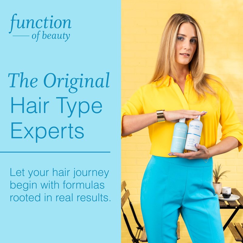 Function of Beauty Straight Leave In Hair Conditioner - Sulfate-Free Leave In Conditioner Treatment for Natural Volume & Shine - Anti-Frizz, Lightweight & Hydrating - Oily Hair Care Products