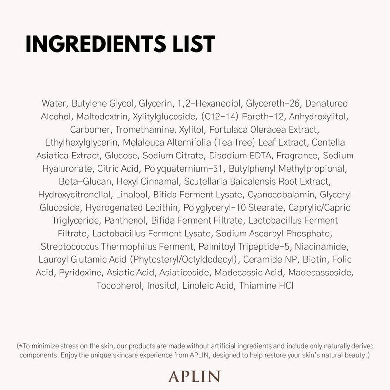 APLIN Pink Tea Tree Synergy Serum 30mL/Skin Moisturizer/Facial Moisturizers/1.01 Fl. Oz, CICA, Hyaluronic Acid and Niacinamide, Korean Skin Care, Hydrating