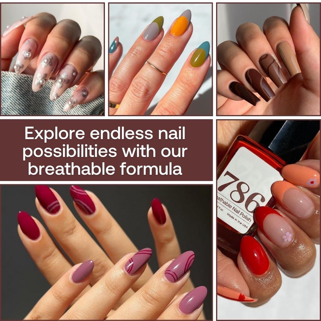 786 Cosmetics – 4 Piece Set: Breathable Nail Polish - Vegan, Cruelty-Free, Healthy, Halal, Fast-Drying (Kids Set)