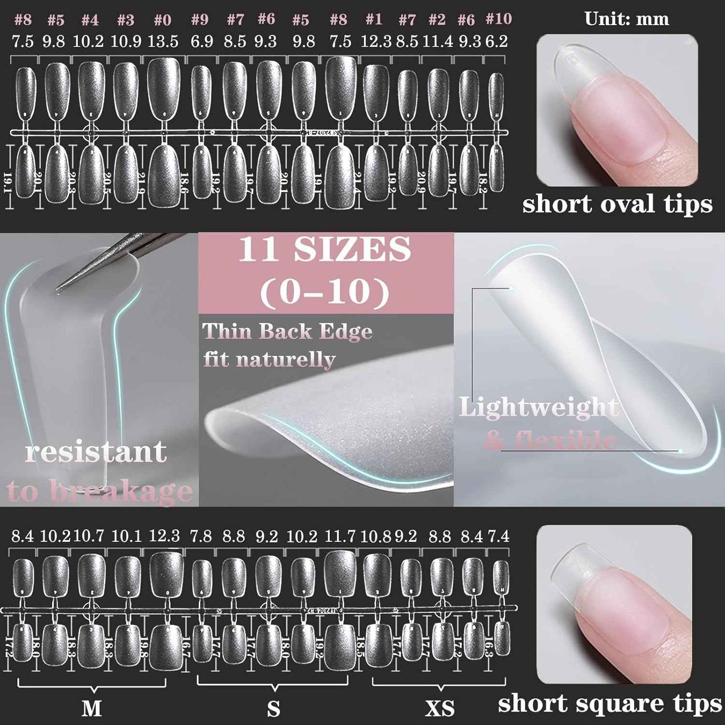 Nail Wraps Art Stickers for Coffin & Ballerina Nails - Glitter & Leopard Designs