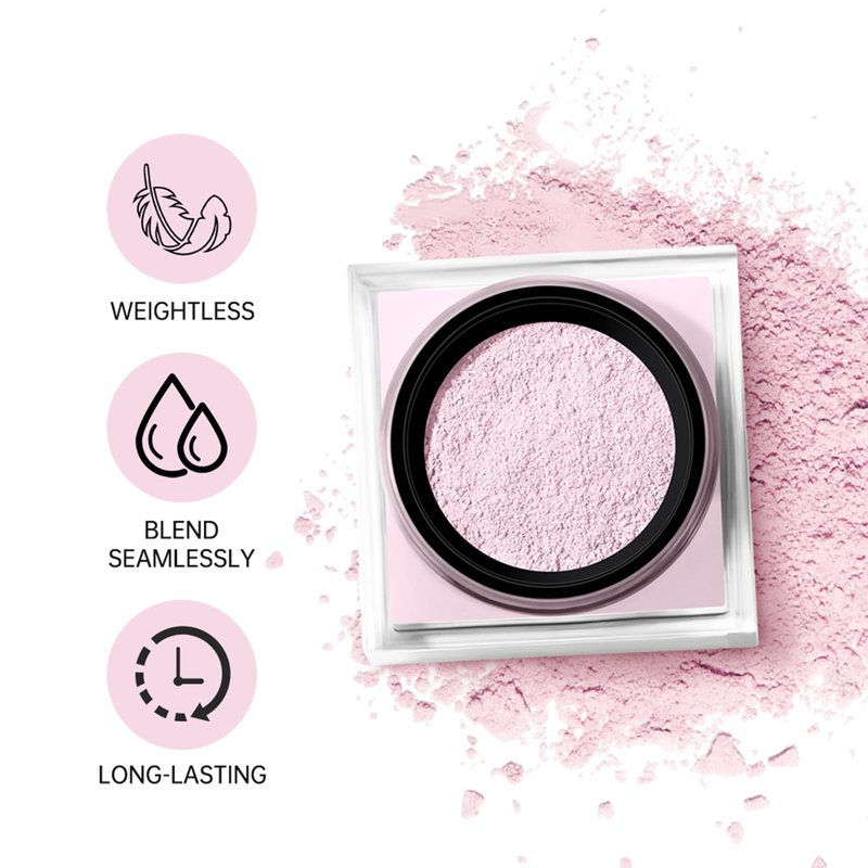 Corlo Setting Powder, Loose Baking Powder, Natural Matte Finish Oil Control (Rose, 0.71Oz)