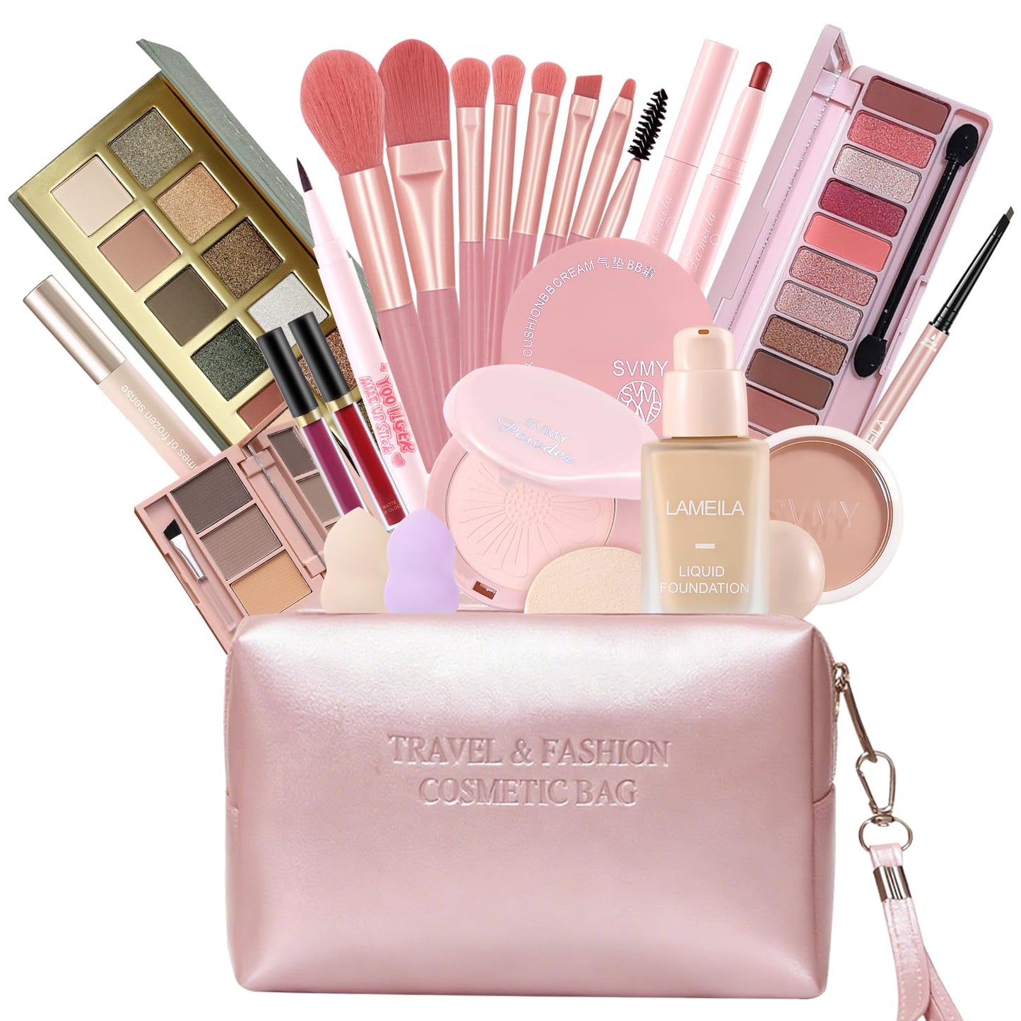 Fynqwor Makeup Kit,Makeup Set,25Pieces All in One Makeup Kit for Women and Teens,Makeup sets for Women Full Kit,make up kits for teens,Travel Friendly Makeup Gift Set