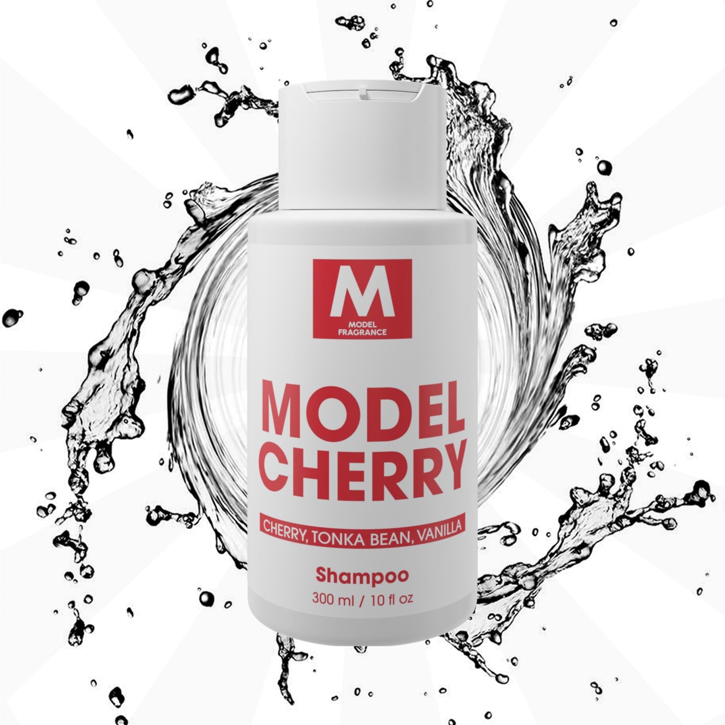 MODELFRAGRANCE Model Cherry Gourmand Shampoo | Cherry, Tonka Bean, and Vanilla Scented | Sulfate Free & Hydrating Shampoo | All Hair Types | Clean, Shiny, Healthy Hair