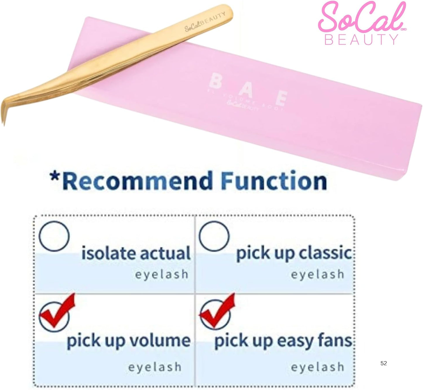 **Bae XL Volume Boot Tweezer - Professional Gold Tweezers for Mega Volume Lash Extensions | Extra-Long Design**