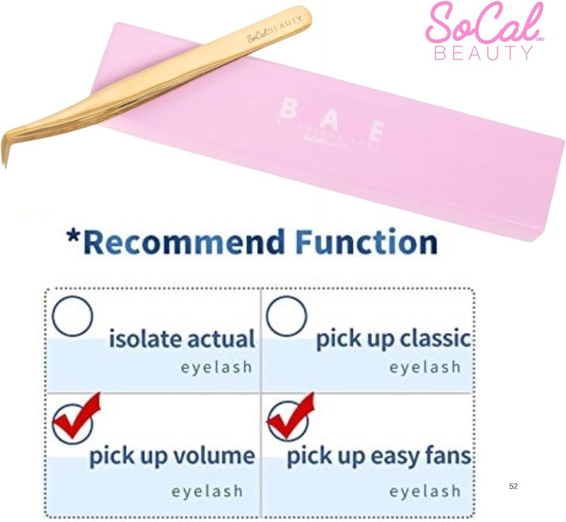 **Bae XL Volume Boot Tweezer - Professional Gold Tweezers for Mega Volume Lash Extensions | Extra-Long Design**