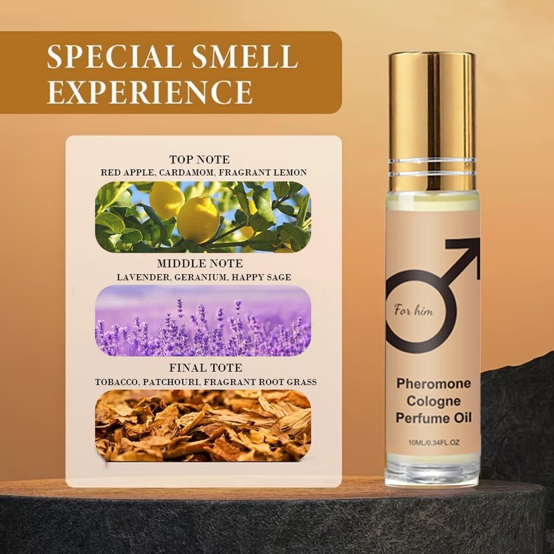 CLQFDT Pheromone Perfume Oil for Men Roll-On | Long Lasting Cologne to Enhance Attraction | 10ml Portable