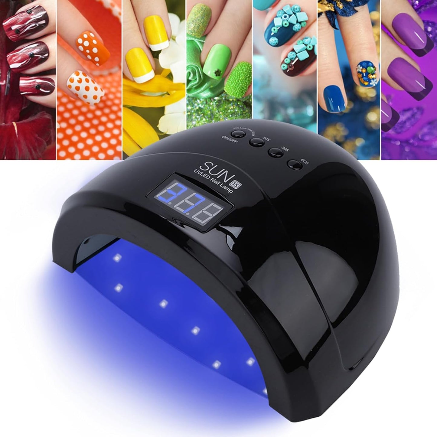 48W LED Nail Dryer - Gel Polish Curing Lamp for Manicure & Pedicure with US Plug