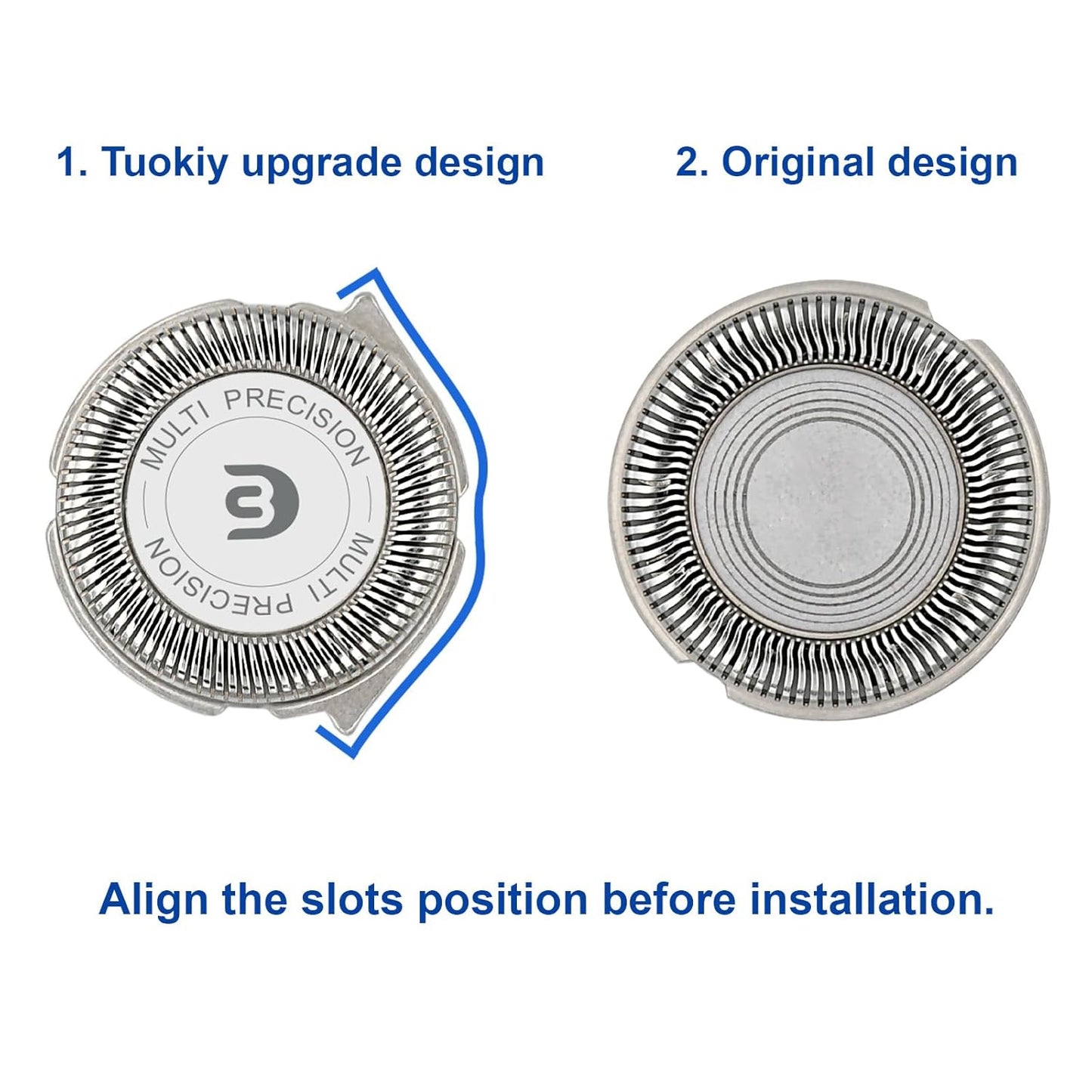 SH30 Replacement Heads for Philips Norelco Electric Shaver - Easy Cut Compatible with Series 1000, 2000, 3000 | Durable Design