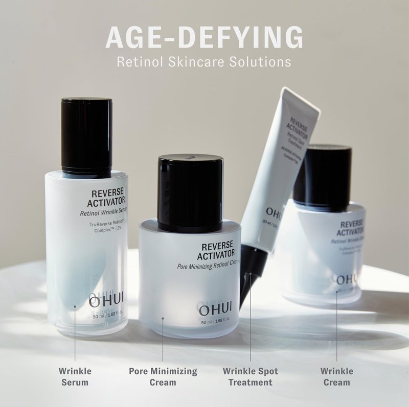 O Hui Reverse Activator Pore Minimizing Retinol Cream | Korean Skin Care | Low to Non-irritating Retinol Moisturizer for Face | Visibly Reduces Wrinkles and Pore Size
