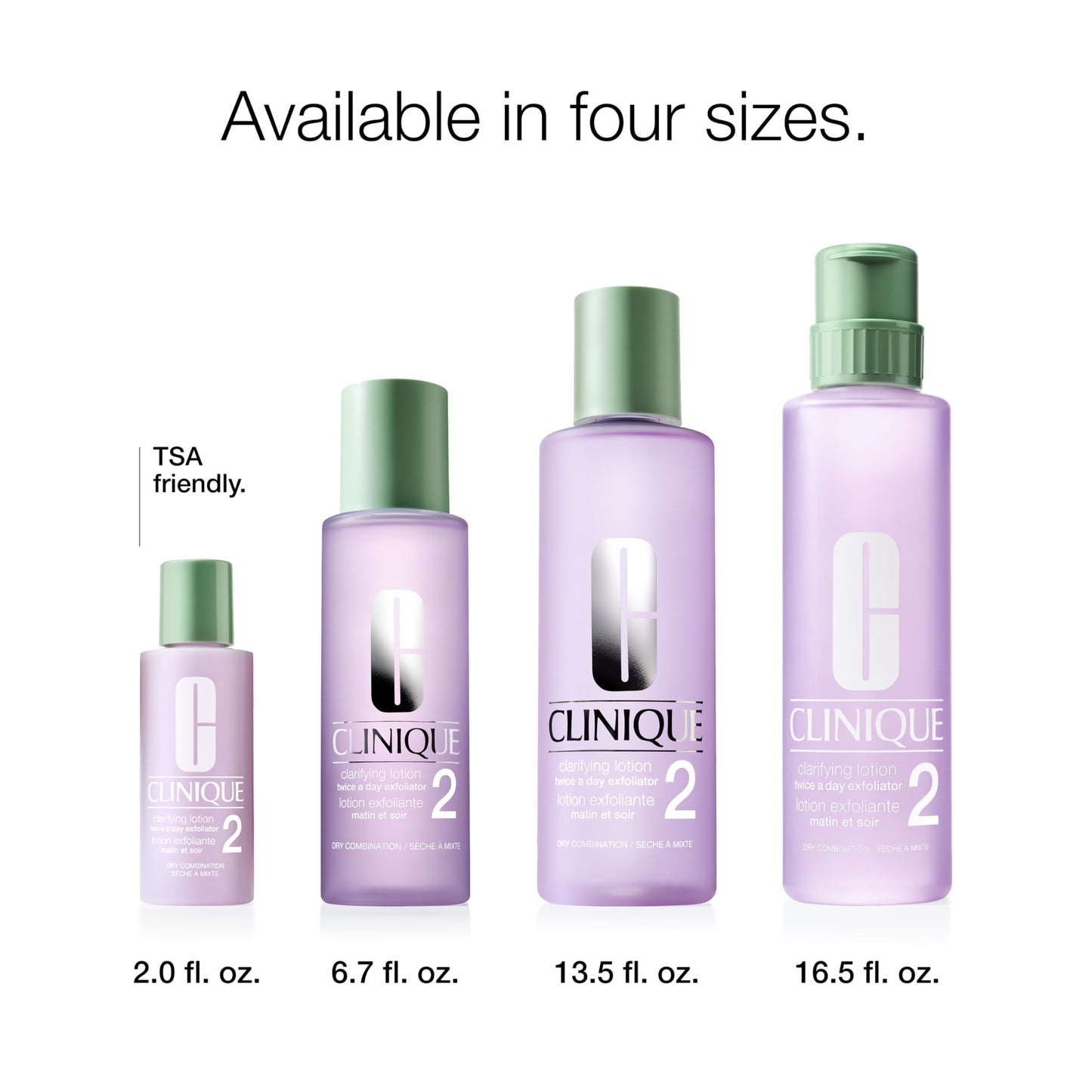 Clinique Clarifying Lotion 2 | Gentle Exfoliator For Dry Combination Skin Types | Face Toner With Witch Hazel | Step 2 in 3-Step Skin Care Routine, 16.5 Fl Oz