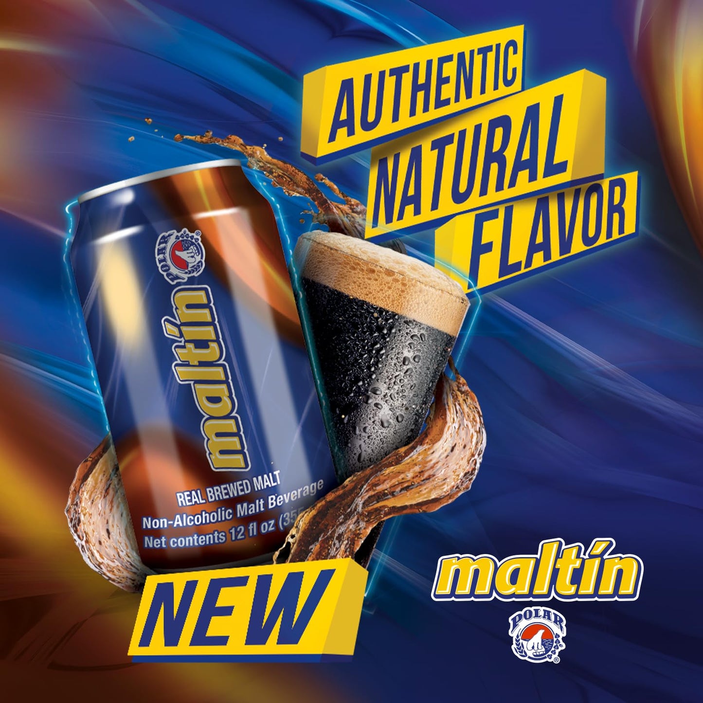 Maltin Polar Non-Alcoholic Malt Beverage – Natural Cane Sugar Drink (12-Pack)