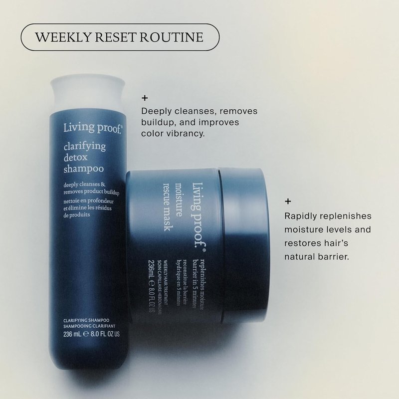 Living Proof Clarifying Detox Shampoo - Deep Cleanse & Remove Build-Up | 8 oz