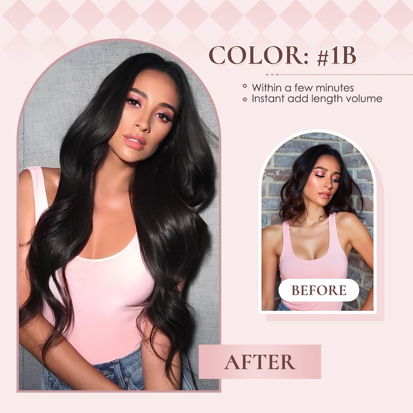 Hyssiet Invisible Clip in Real Human Hair Extensions,12 Inch 55 Gram 1B Natural Black Remy Thick Straight Clip in Hair,7 Pieces With 16 Clips, No Slip No Shedding Comfortable All Day Wear