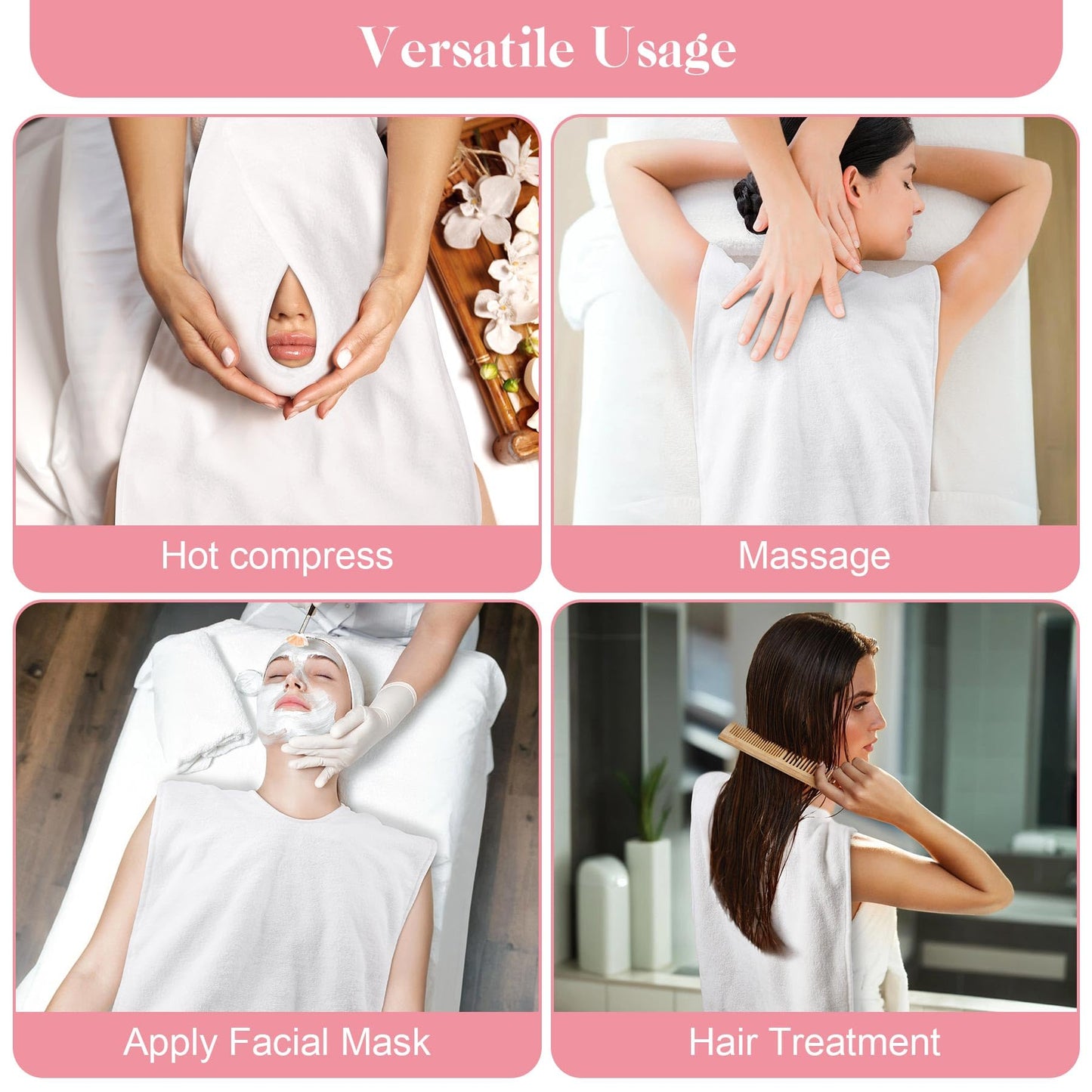 BREENHILL 6 Pack Facial Towels for Estheticians Soft, Spa Towels for Facial, Comfortable Extra Thick Massage Face Towels, Professional Esthetician Equipment