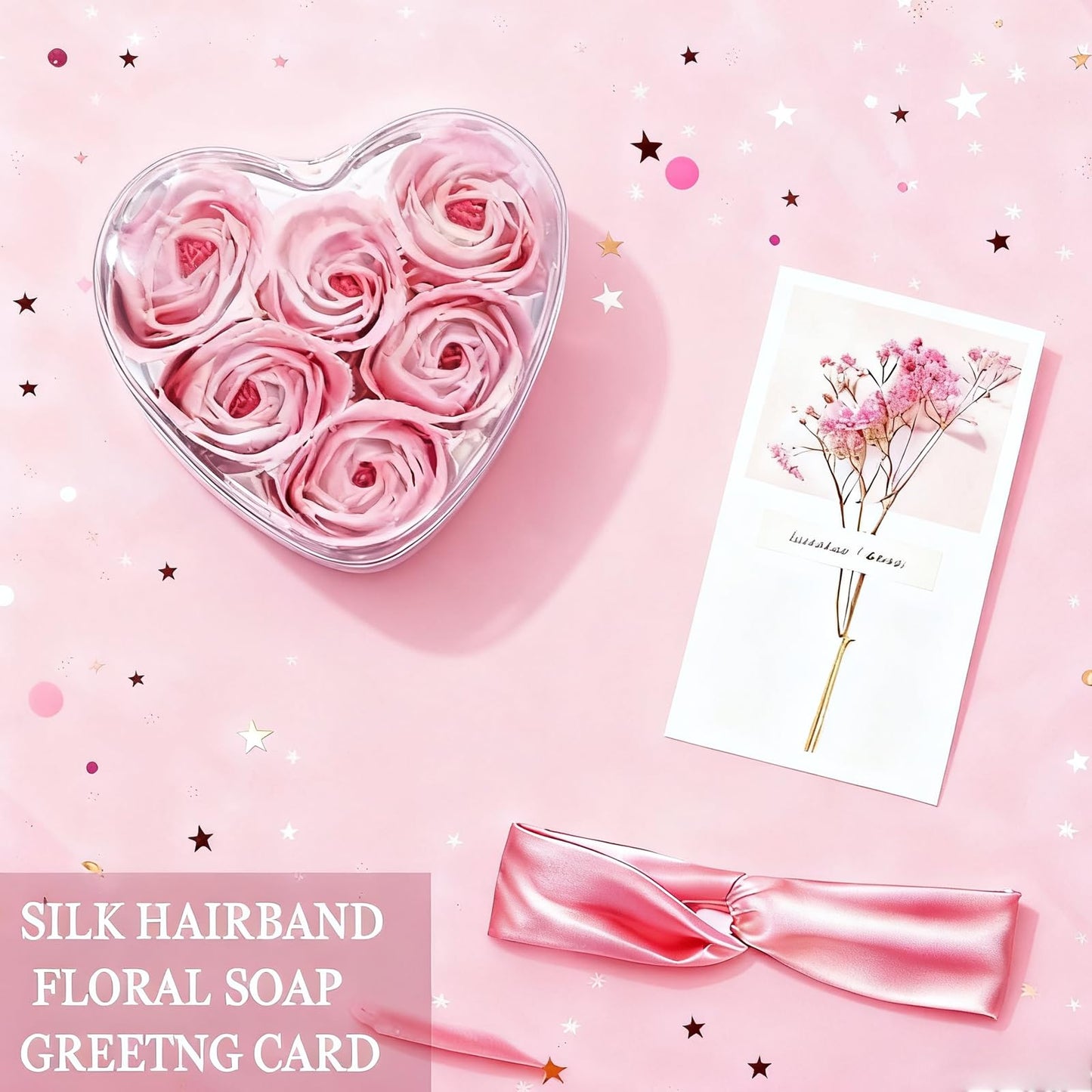 Luxury Pink Birthday Gift Box for Best Friend Birthday Gifts for Women, Cute Aesthetic Present Set for Daughter, Sister, Girlfriend, Wife Unique Gifts for Women Set 11pcs
