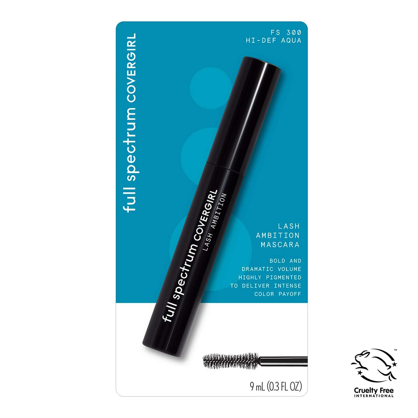 COVERGIRL Full Spectrum Lash Ambition Mascara, Hi-Def Aqua, 0.3 Fluid Ounce (Pack of 2)