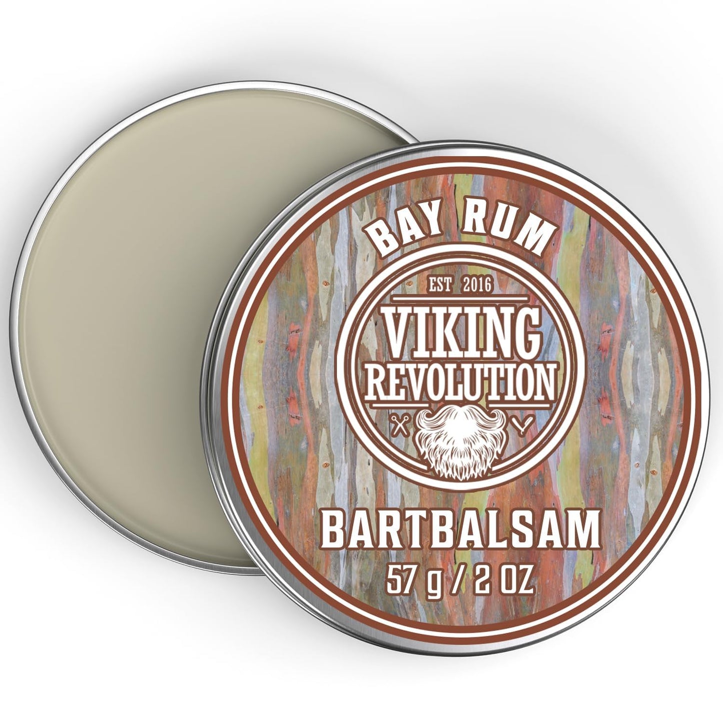 Viking Revolution Bay Rum Beard Balm - Beard Butter with Argan Oil & Jojoba Oil - Softener, Moisturizer & Wax for Men (2oz, 1 Pack)