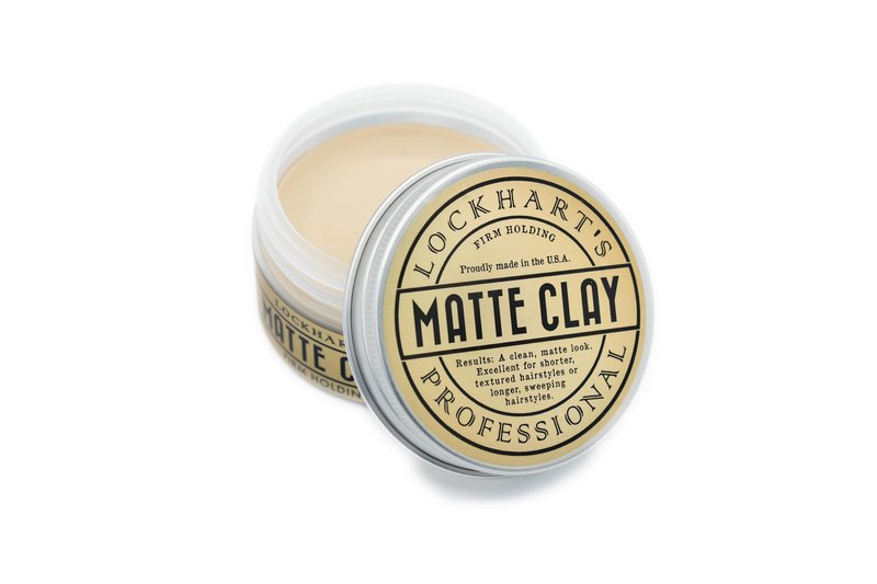 Lockhart’s Premium Matte Clay - Styling Hair Paste For Men - Natural Matte Finish - Handcrafted Styling Clay for Textured Looks (3.4oz)