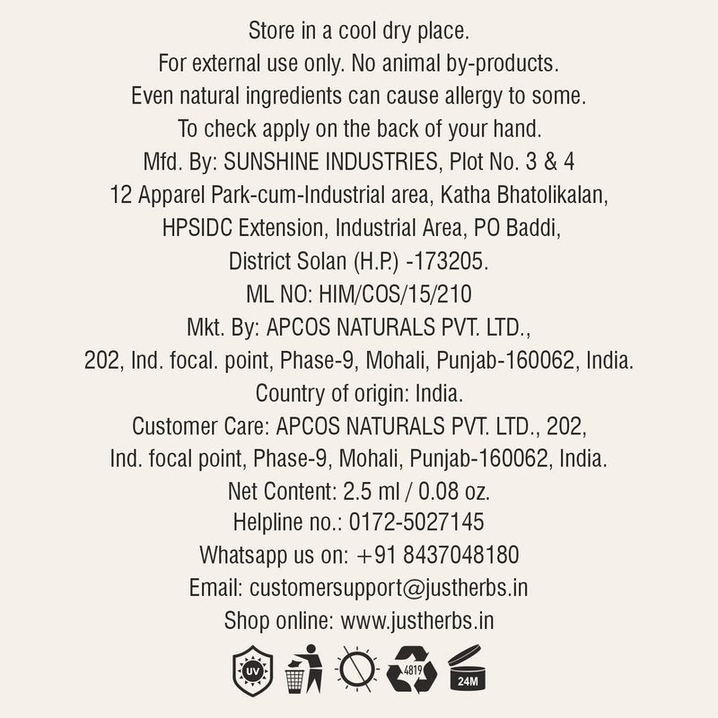 Herb-Infused Waterproof Eyeliner in Platinum Silver by Just-Herbs-india