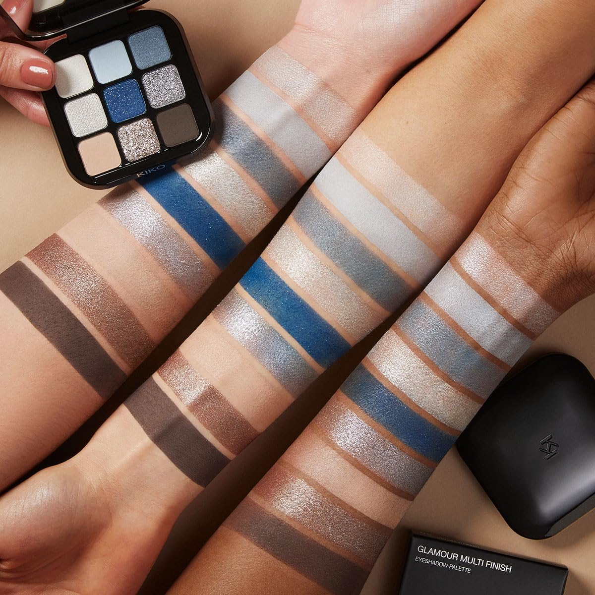 Kiko Milano Glamour Multi Finish Eyeshadow Palette 05 | Palette With 9 Eyeshadows In Different Finishes