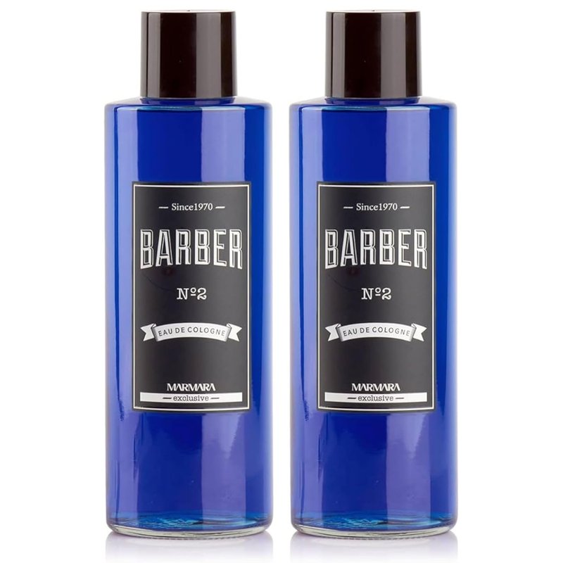 Marmara Barber Cologne | Premium Barber & Shaving Fragrance - No 2 Blue, 500ml (2 Bottles)