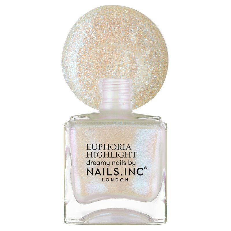 Nails Inc Euphoria Highlight, Make It Mythical, Pearl Shimmer, No Chip, Long Lasting, Quick Dry, Air Dry, Professional Manicures & Pedicures, Fingernails & Toenails, Vegan Nail Polish, 0.47 Fl Oz