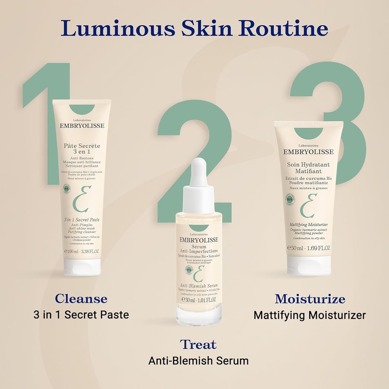 Embryolisse Anti-Blemish Face Serum - Target Pimples & Blackheads | 1.01 Fl Oz for Oily/Combination Skin