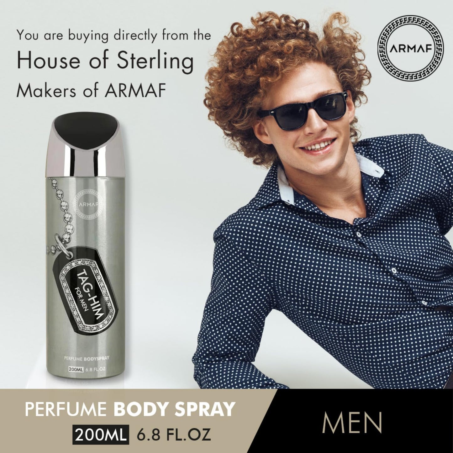 Armaf Tag Him Perfume Body Spray for Men, 6.8 Ounce