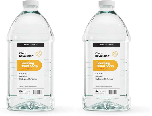 Foaming Hand Soap Refill - Dreamy Citrus, 64 Fl Oz (Pack of 2) - Clean Revolution