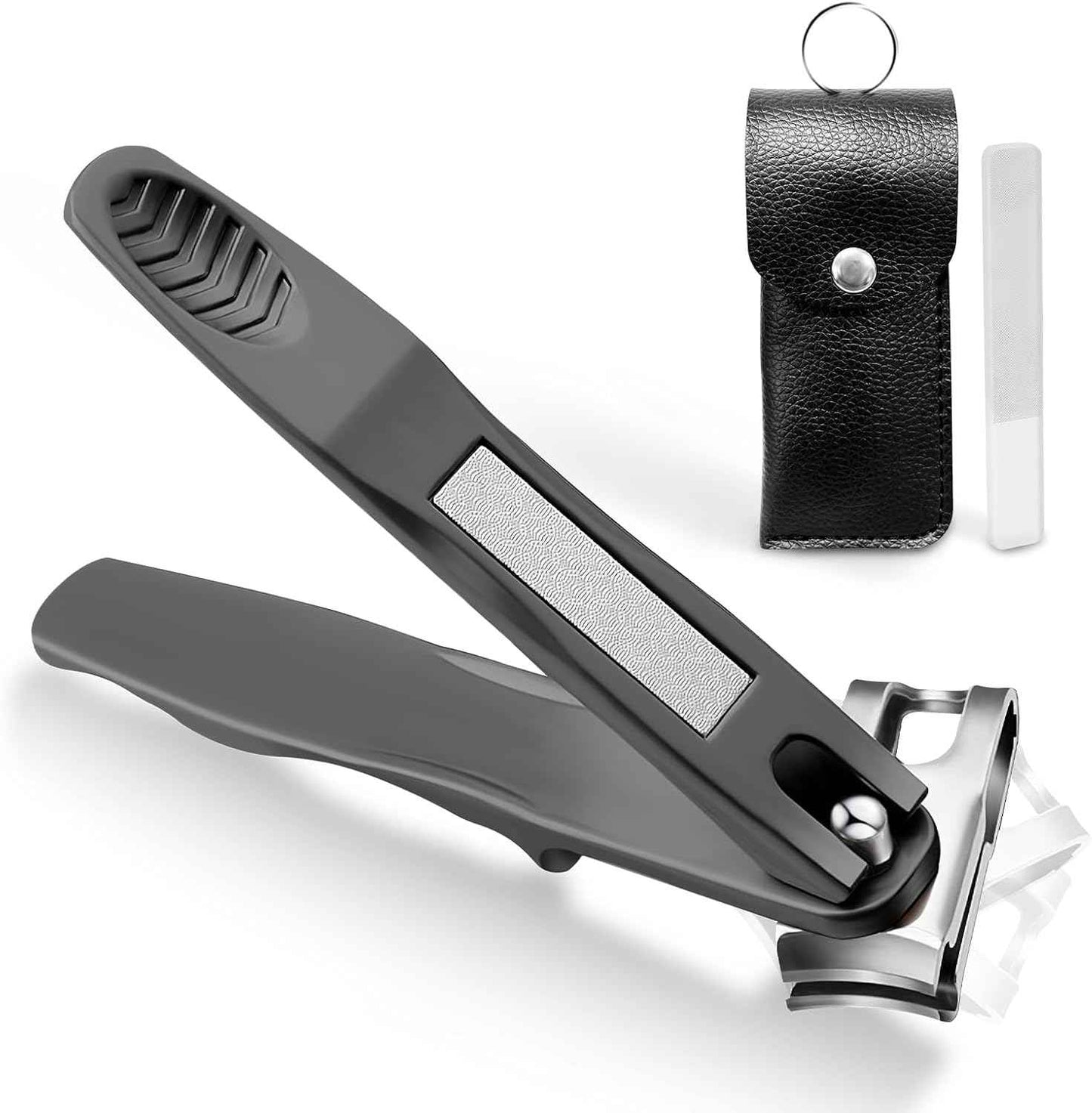 Ingrown Toenail Tool Kit with Wide Jaw & 360° Rotating Long Handle Clipper