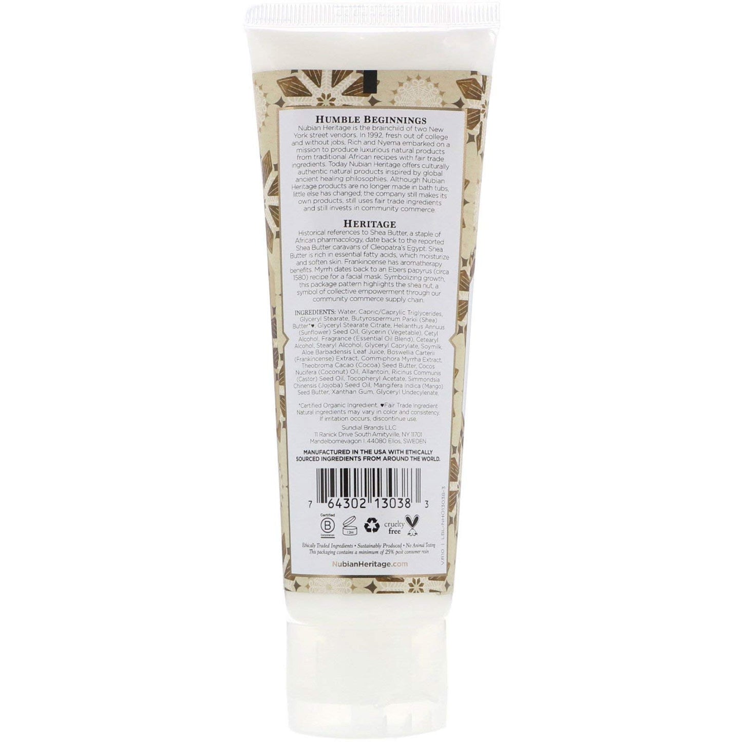 Nubian Heritage: Raw Shea Butter Hand Cream, 4 Oz (4 Pack)