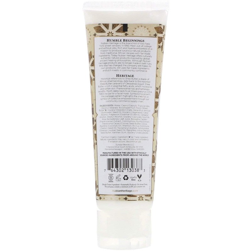 Nubian Heritage: Raw Shea Butter Hand Cream, 4 Oz (4 Pack)