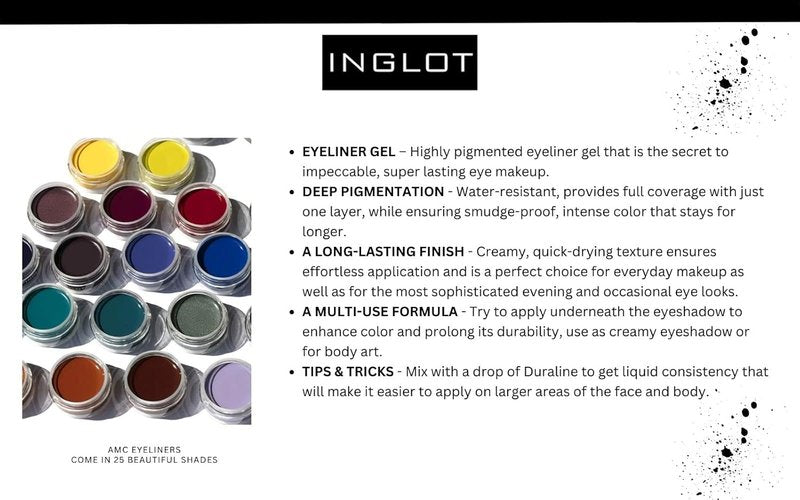INGLOT Beauty Box Bundle - Duraline & AMC Eyeliner Gel Set | 3-Piece Collection