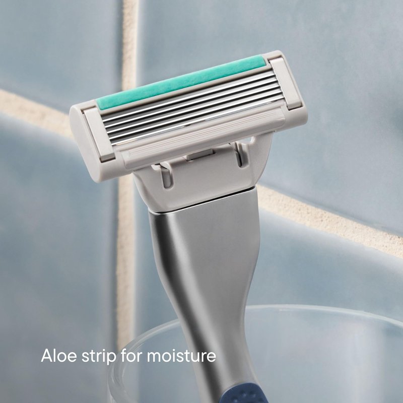 Harry's Plus Shaving Kit for Men - Premium Handle, 5 Razor Blade Cartridges, Foaming Shave Gel, and Travel Blade Cover - TSA Approved Travel Essentials - Advanced Pivoting System - Clay