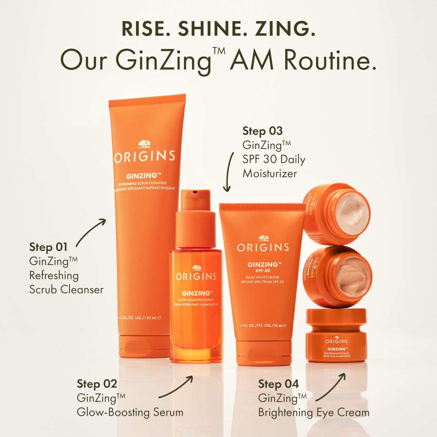 Origins GinZing Brightening Eye Cream with Vitamin C & Niacinamide| Visibly Reduces Dark Circles, Cool, 0.5 Fl Oz