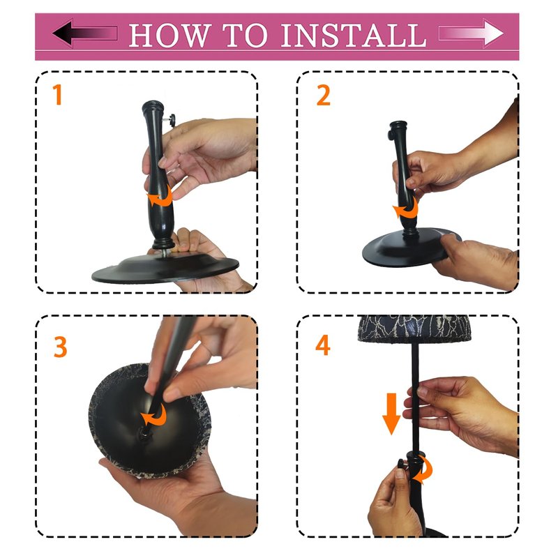 WiZiWi Wig Stand 1PC Iron Base Adjustable Height (12.6-18.5Inch) Wig Head Stands Portable Non-Slip Sturdy Wig Holder Stands Travel Wig Stand for All Wigs(Black)