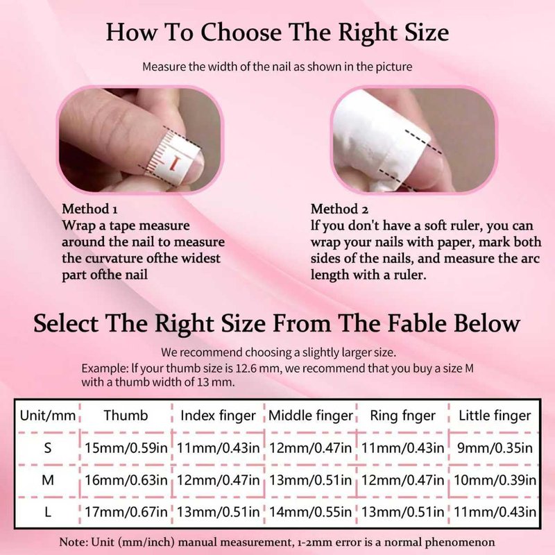 10 Pcs Duck Press on Nails Medium Fake Nails Sea Waves Pink French Tip Handmade False Nails with Glue, with 3D Golden Heart Design Artificial Acrylic Stick on Nails for Women(M)