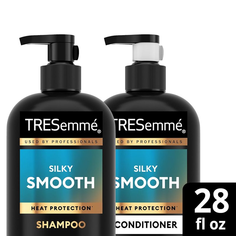 TRESemmé Silky & Smooth Shampoo and Conditioner Set | Keratin Repair Hair Mask - Anti-Frizz, Argan Oil Blend (3 Pieces)