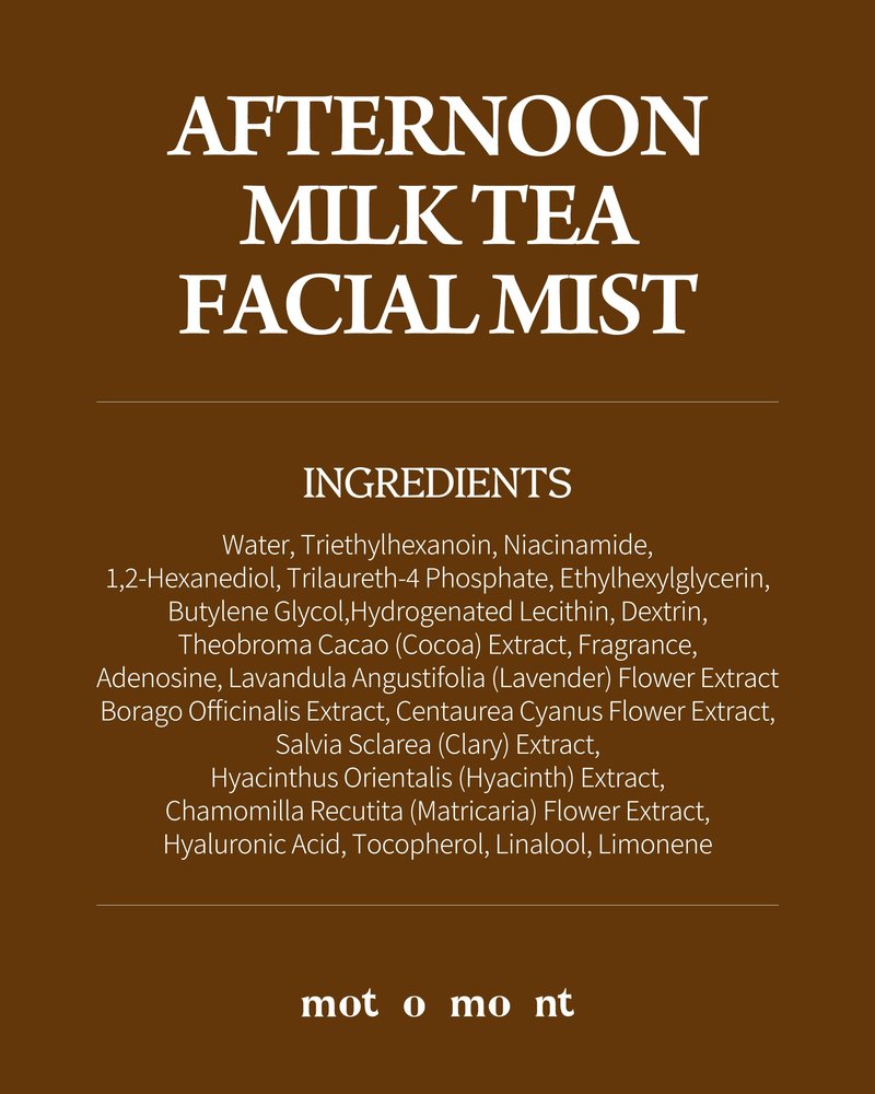 Motomont Milk Tea Dewy Skin Mist | Ultra Hydrating Facial Mist | 2X Moisturizing Makeup Setting Spray, Korean Skincare 3.38 fl oz