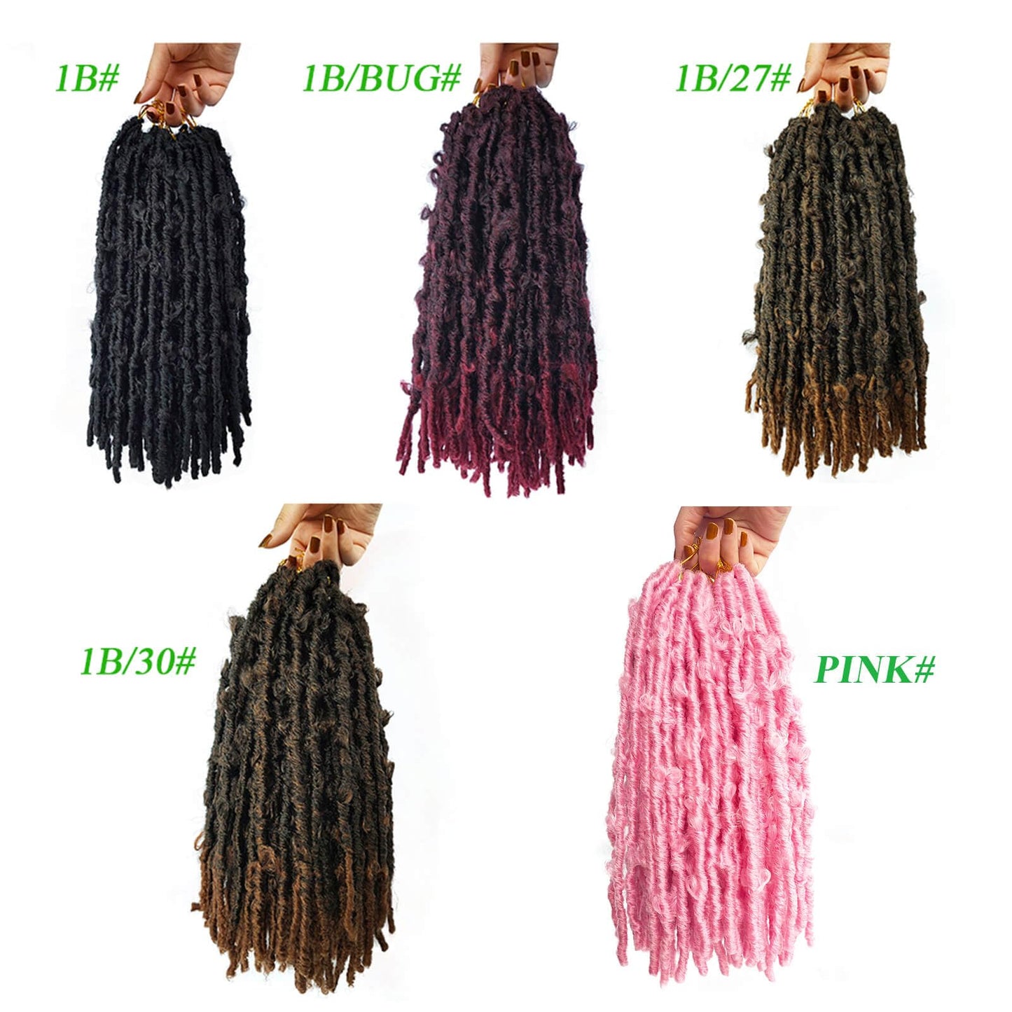 6 Packs Crochet Butterfly Locs Crochet Hair 12 Inch Burgundy Red Distressed Crochet Braids Soft Butterfly Faux Locs Crochet Hair Extension (12Inch,1B/BUG)
