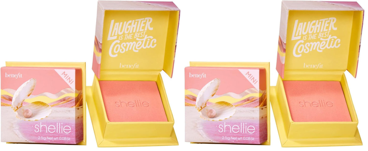 Benefit Cosmetics WANDERful World Silky-Soft Powder Blush Shellie (Pack of 2)