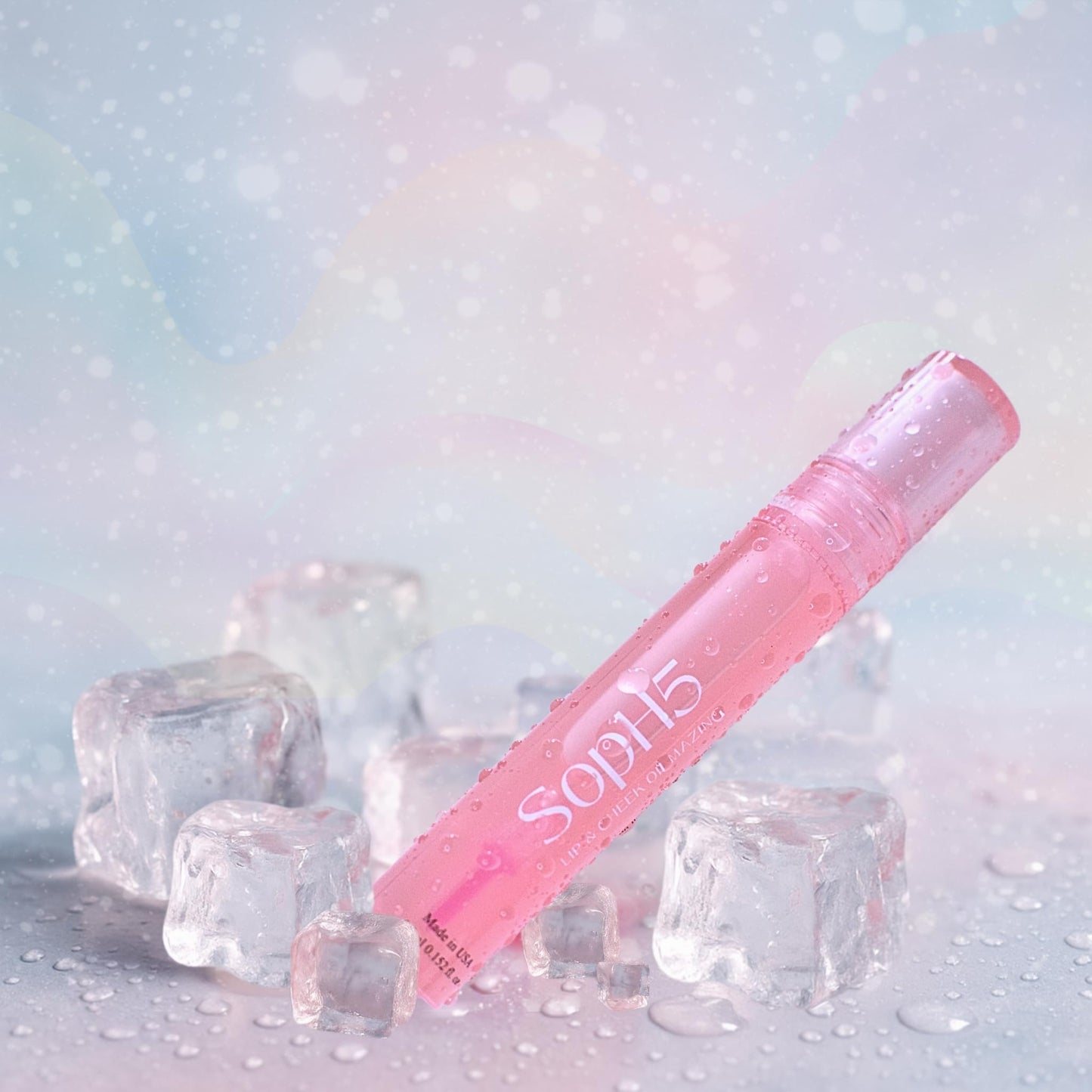 SopH5 Beauty Oilmazing Lip & Cheek Hydrating Peptide Oil with MAXI-LIP | pH-Adaptive Color | Fuller-Looking Glossy Finish | Non-Sticky Silicone Applicator | Made in USA