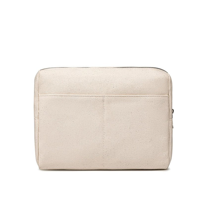 YONBEN Cosmetic Bag Makeup Bag Organizer with Multi-pocket Compartments Lightweight Travel Toiletry Bag for Women Interior and Exterior with Zippered Pockets (Beige)